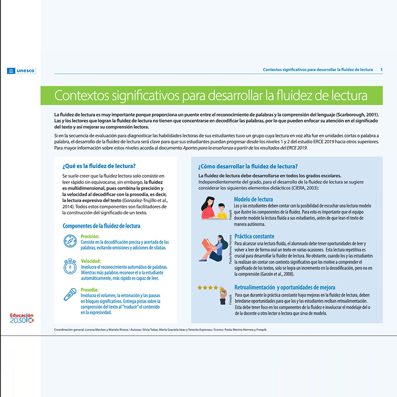 Contextos significativos para desarrollar la fluidez de lectura
